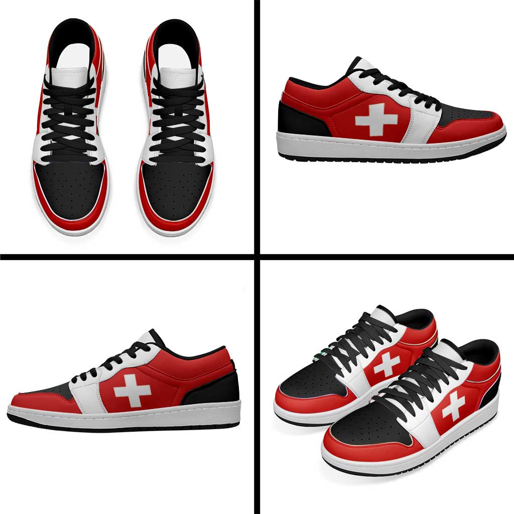 Switzerland Low Sneakers Classic National Flag Style - Wonder Print Shop