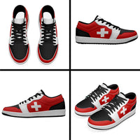 Switzerland Low Sneakers Classic National Flag Style - Wonder Print Shop