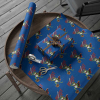 Sword Wielding Frog Resistance Wrapping Paper Roll Resist Protest No Kings - Wonder Print Shop