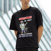 Christmas in July T Shirt Christmas Christmas In July No Milk And Cookies Just Beer And BBQ - Wonder Print Shop