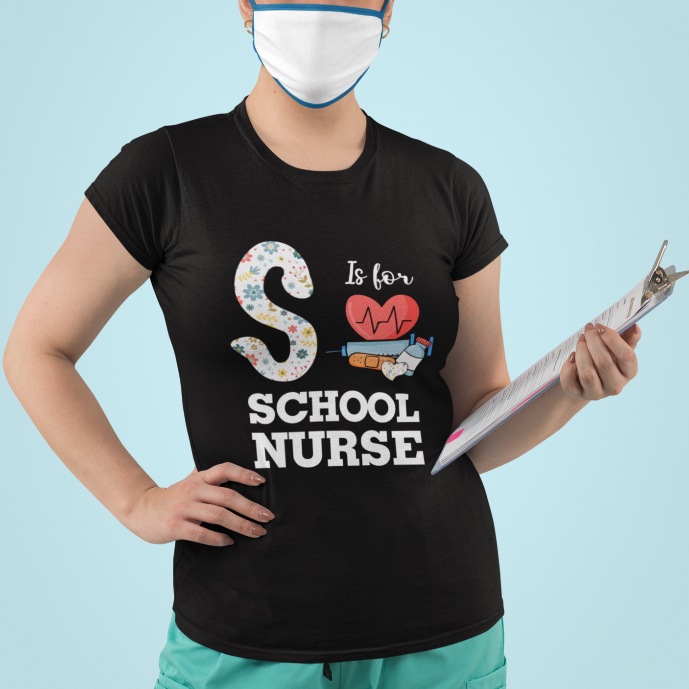 School Nurse T Shirt For Women S Is For School Nursing RN Nurse Appreciation - Wonder Print Shop
