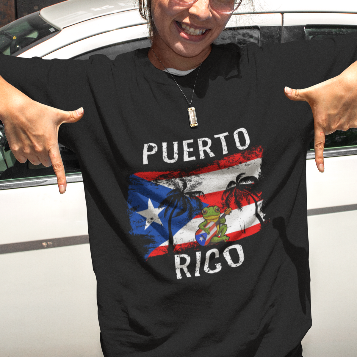Puerto Rico T Shirt Puerto Rico Flag Spirit Animal Coqui Frog Puerto Rican Boricua - Wonder Print Shop