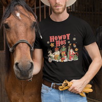 Howdy Hos Cowboy Vintage Western Christmas T Shirt - Wonder Print Shop