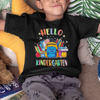 Hello Kindergarten T Shirt For Kid Happy First Day Of School Boys Girls - Wonder Print Shop