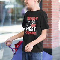1st Grade T Shirt For Kid Ready To Hit First Grade Baseball Lovers - Wonder Print Shop