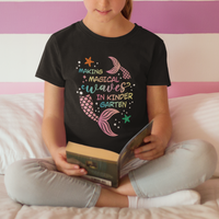 Cute Kindergarten Mermaid T Shirt For Kid Making Magical Waves Kinder Girl - Wonder Print Shop