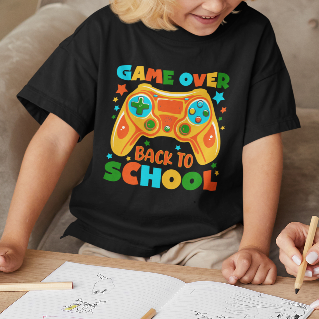 Game Over Back To School T Shirt For Kid Funny Game On Level Up Students - Wonder Print Shop