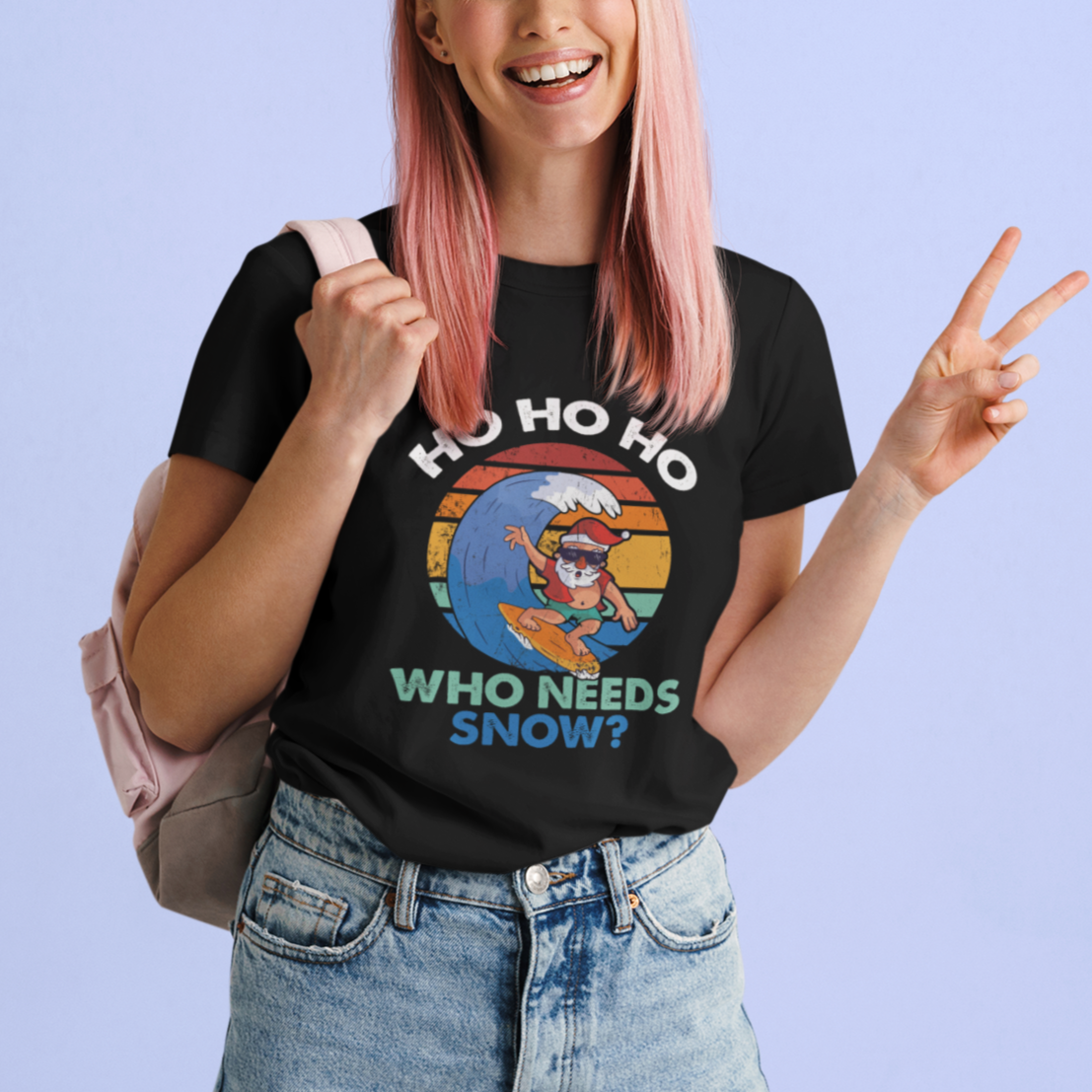 Christmas in July T Shirt Funny Santa Surfing Christmas In July Summer Hawaii Beach - Wonder Print Shop