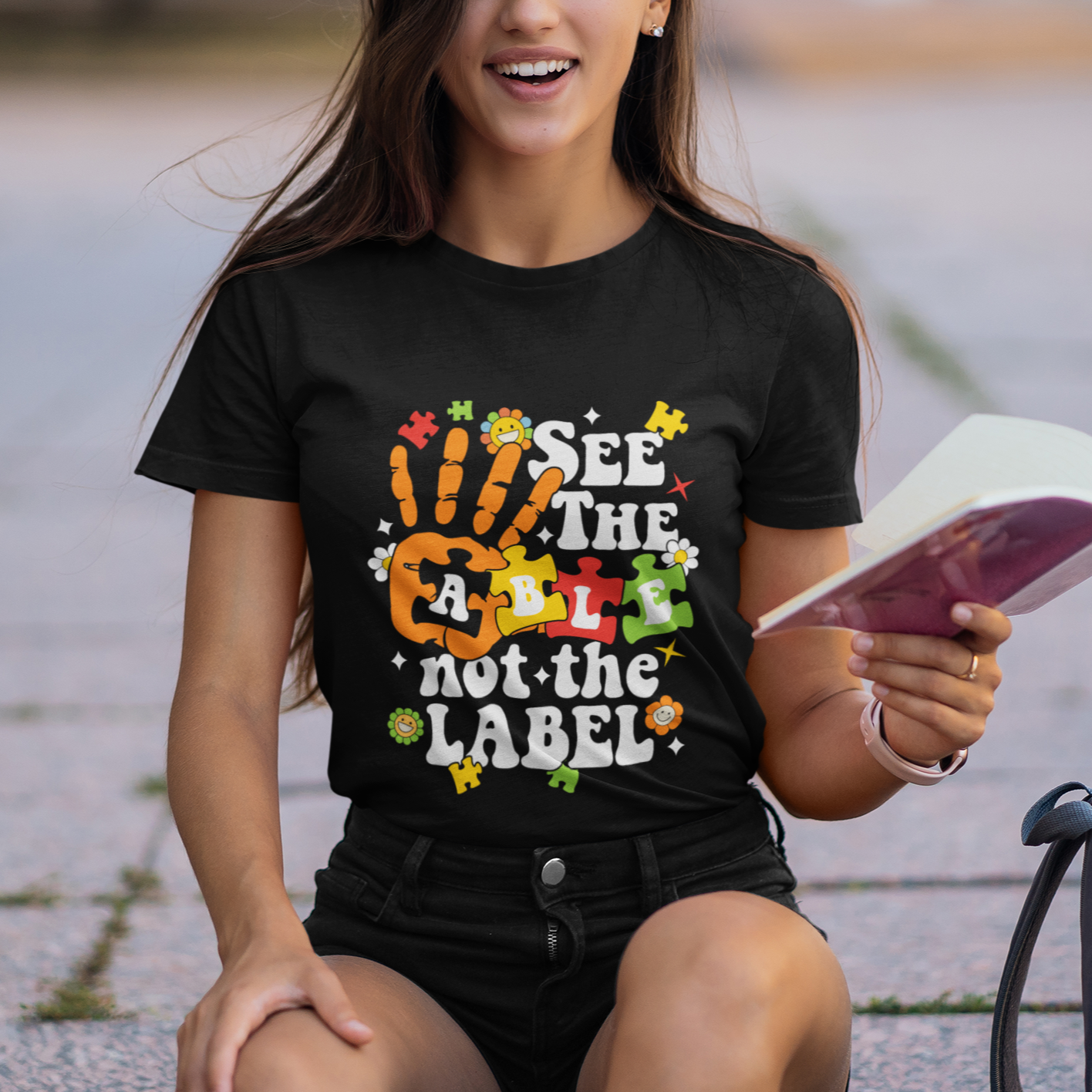 Autism Awareness T Shirt See The Able Not The Label - Wonder Print Shop