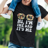 Funny Dad T Shirt Fathers Day Its Me Hi I'm The Dad Its Me Mens Glasses Retro - Wonder Print Shop