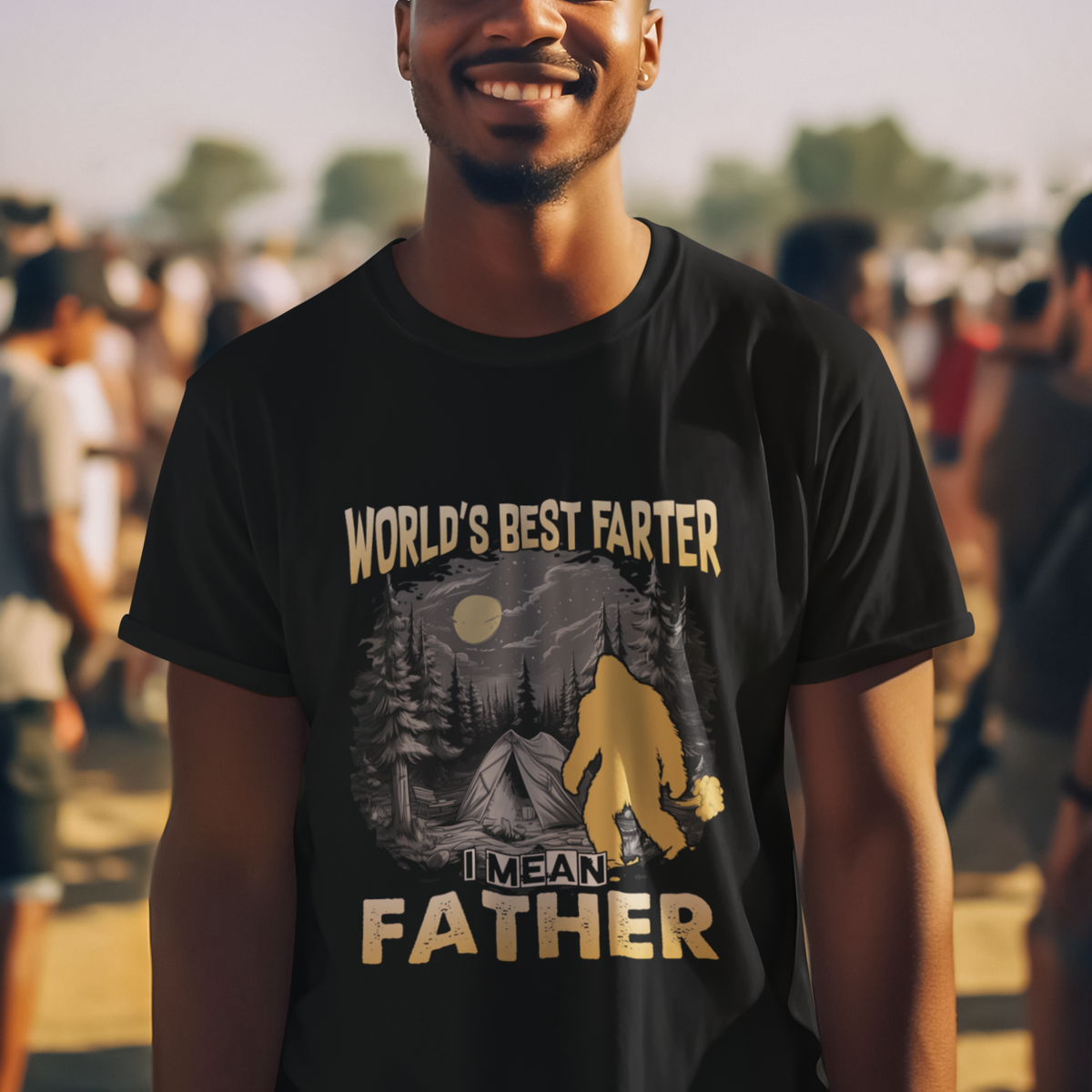 Funny Farter T Shirt Funny Father's Day World's Best Farter I Mean Father Bigfoot - Wonder Print Shop