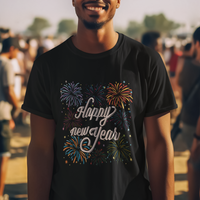 Happy New Year Colorful Firework Lucky Years T Shirt - Wonder Print Shop