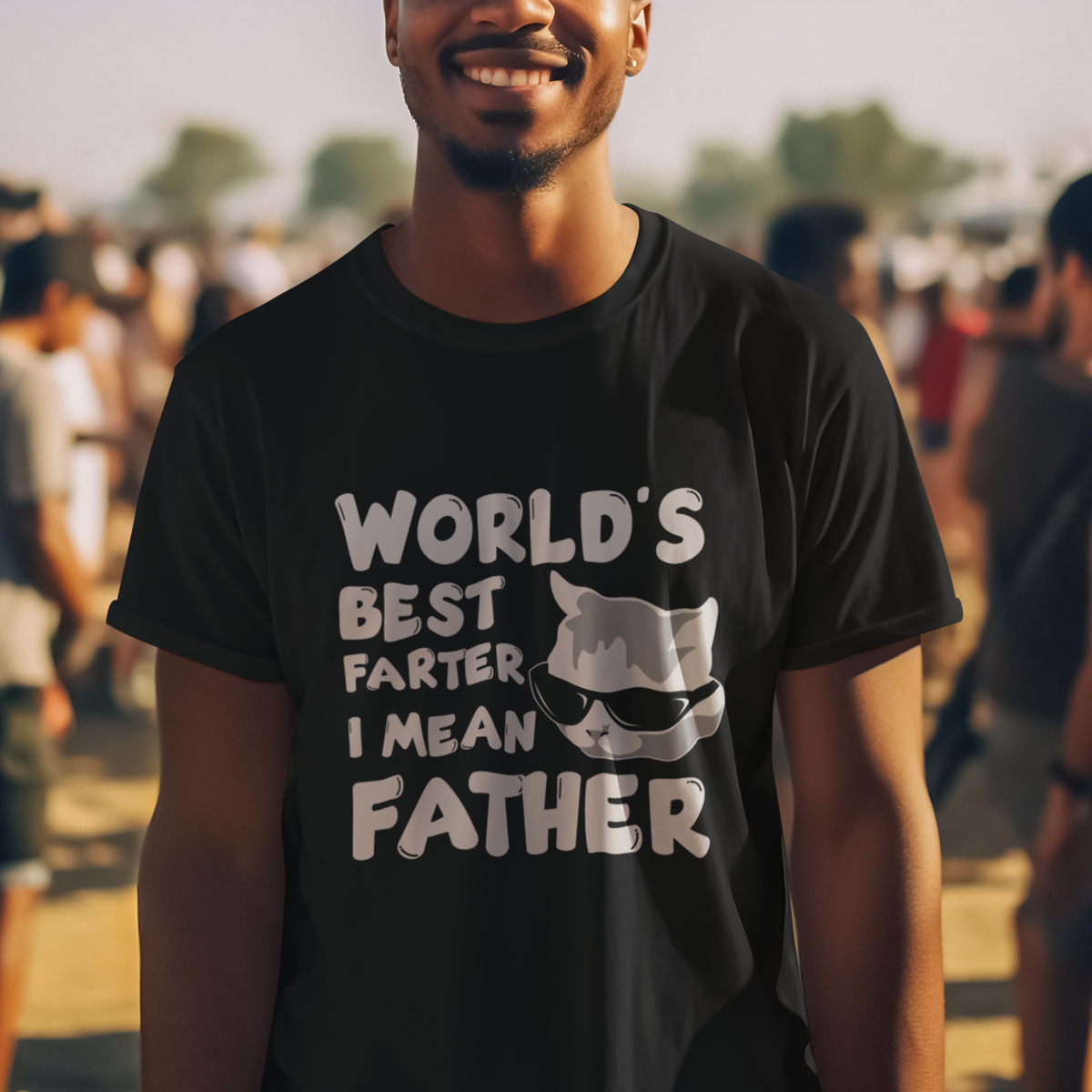 Cat Dad T Shirt Funny World's Best Farter I Mean Father Best Cat Dad Ever - Wonder Print Shop