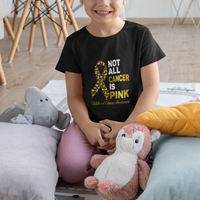 Childhood Cancer Awareness T Shirt For Kid Not All Cancer Is Pink Gold Ribbon Support - Wonder Print Shop