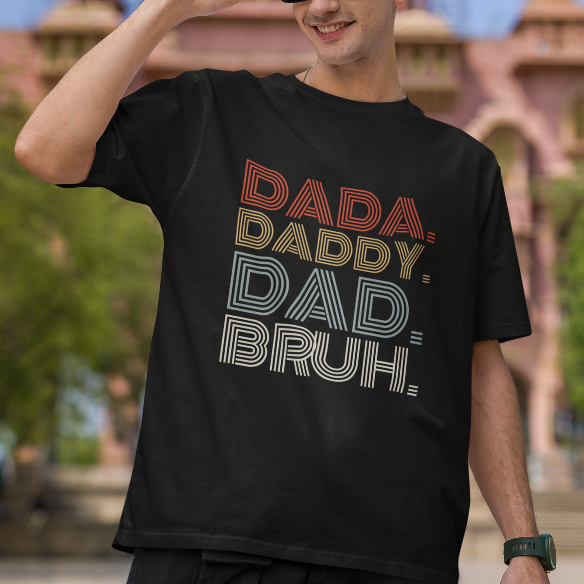 Funny Dad T Shirt Men Dada Daddy Dad Bruh Fathers Day Vintage Funny Father - Wonder Print Shop