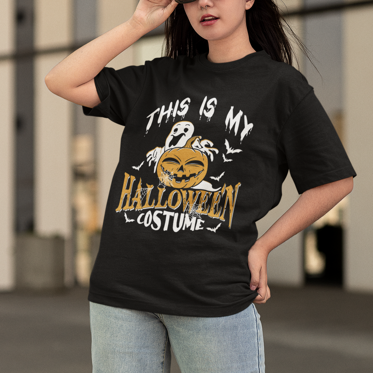Scary Pumpkin T Shirt This Is My Halloween Costume Boo Sheet - Wonder Print Shop