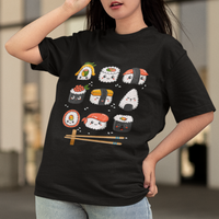 Kawaii Sushi Set Japanese Food Lover Anime Manga Rice T Shirt - Wonder Print Shop