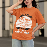 Orange Shirt Day T Shirt I Wear Orange For Every Stolen Native Child Indigenous Children Footprints - Wonder Print Shop
