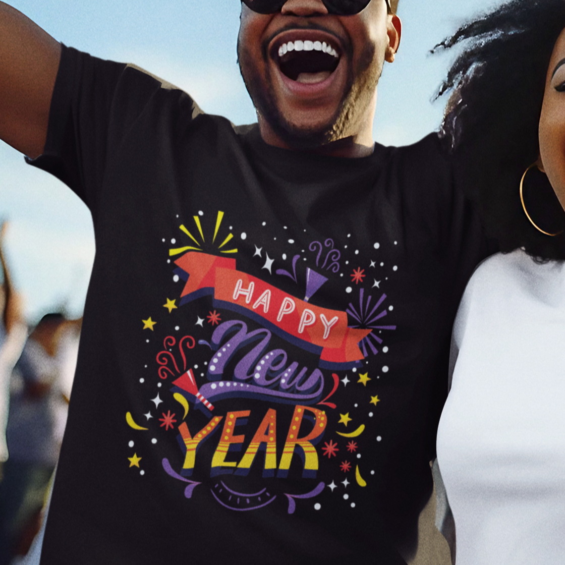 Happy New Year 2024 Firework Lucky Years T Shirt - Wonder Print Shop