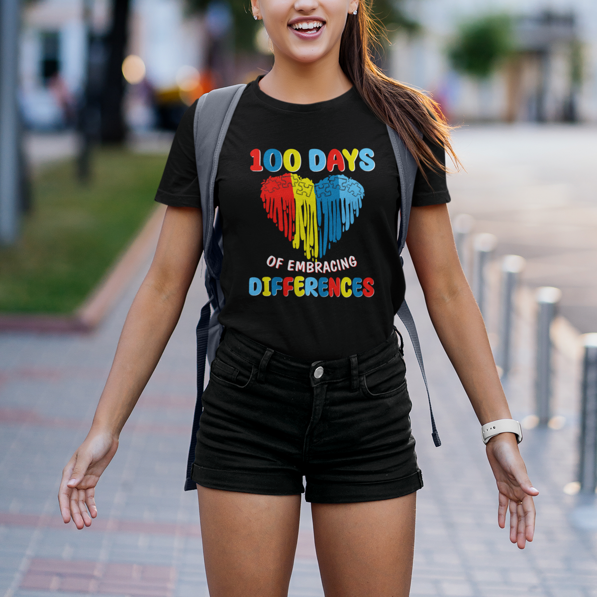 100 Days of School IEP T Shirt Embrace Differences Neurodiversity Autism ADHD Awareness - Wonder Print Shop