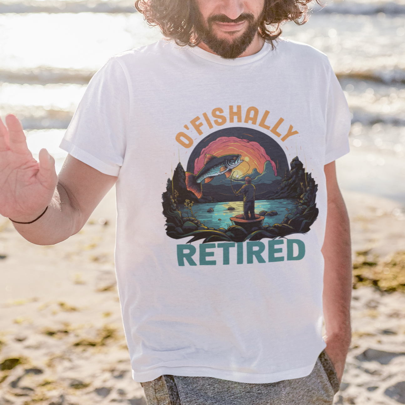 Retirement T Shirt O'fishally Retired Fishing Men - Wonder Print Shop