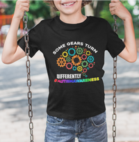 Some Gears Turn Differently Autism Awareness Acceptance T Shirt - Wonder Print Shop