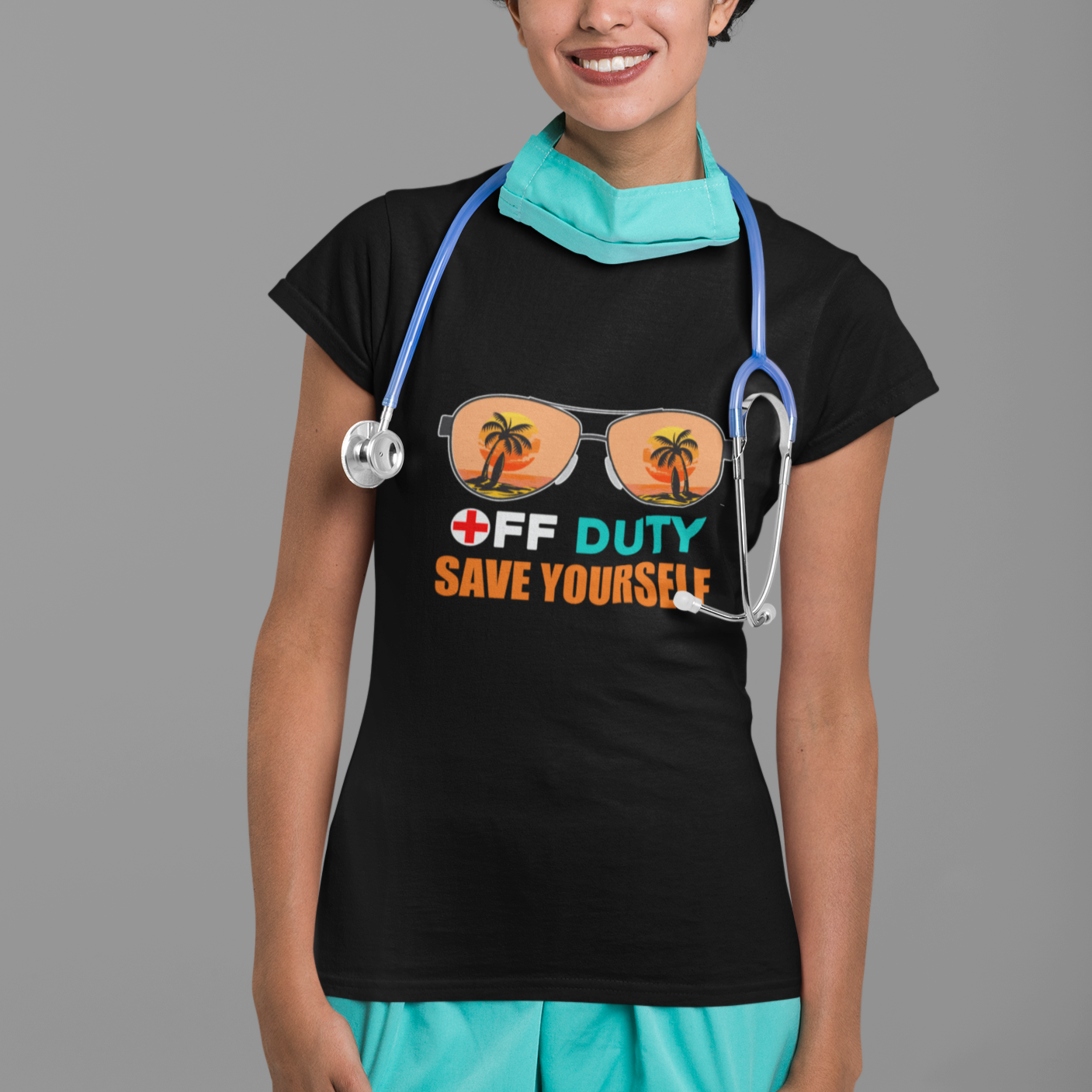 Funny Nurse T Shirt Funny Nurse Off Duty Save Yourself Vacation Mode On Nurse - Wonder Print Shop