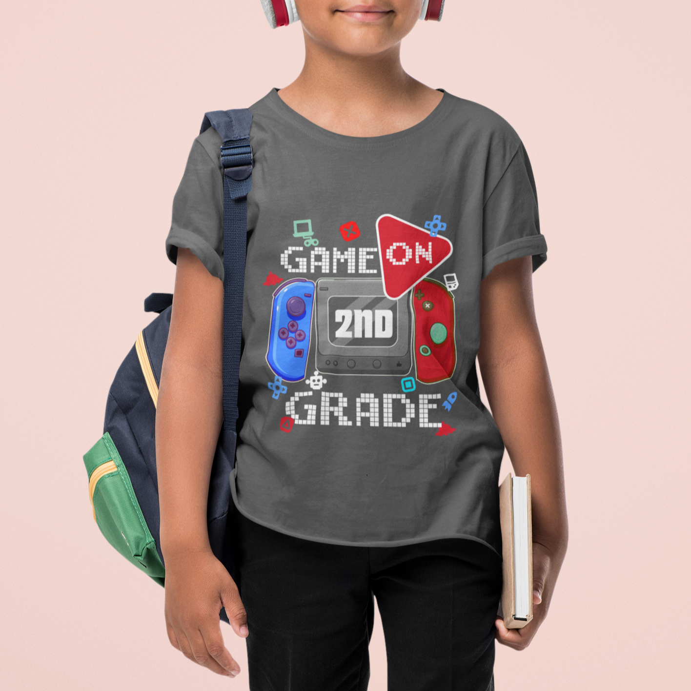 Game On 2nd Grade T Shirt For Kid Video Game Back To School Gaming - Wonder Print Shop