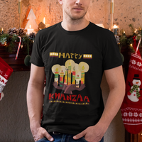Christmas T Shirt Happy Kwanzaa African American Candles - Wonder Print Shop