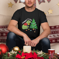 Christmas T Shirt Struggle Is Real T-Rex Christmas Tree Star - Wonder Print Shop