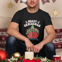 Merry Cruisemas Family Christmas Holiday Santa Reindeer Cruise Ship T Shirt - Wonder Print Shop