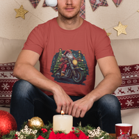 Santa Claus Biker T Shirt Riding Motorcycle Christmas - Wonder Print Shop