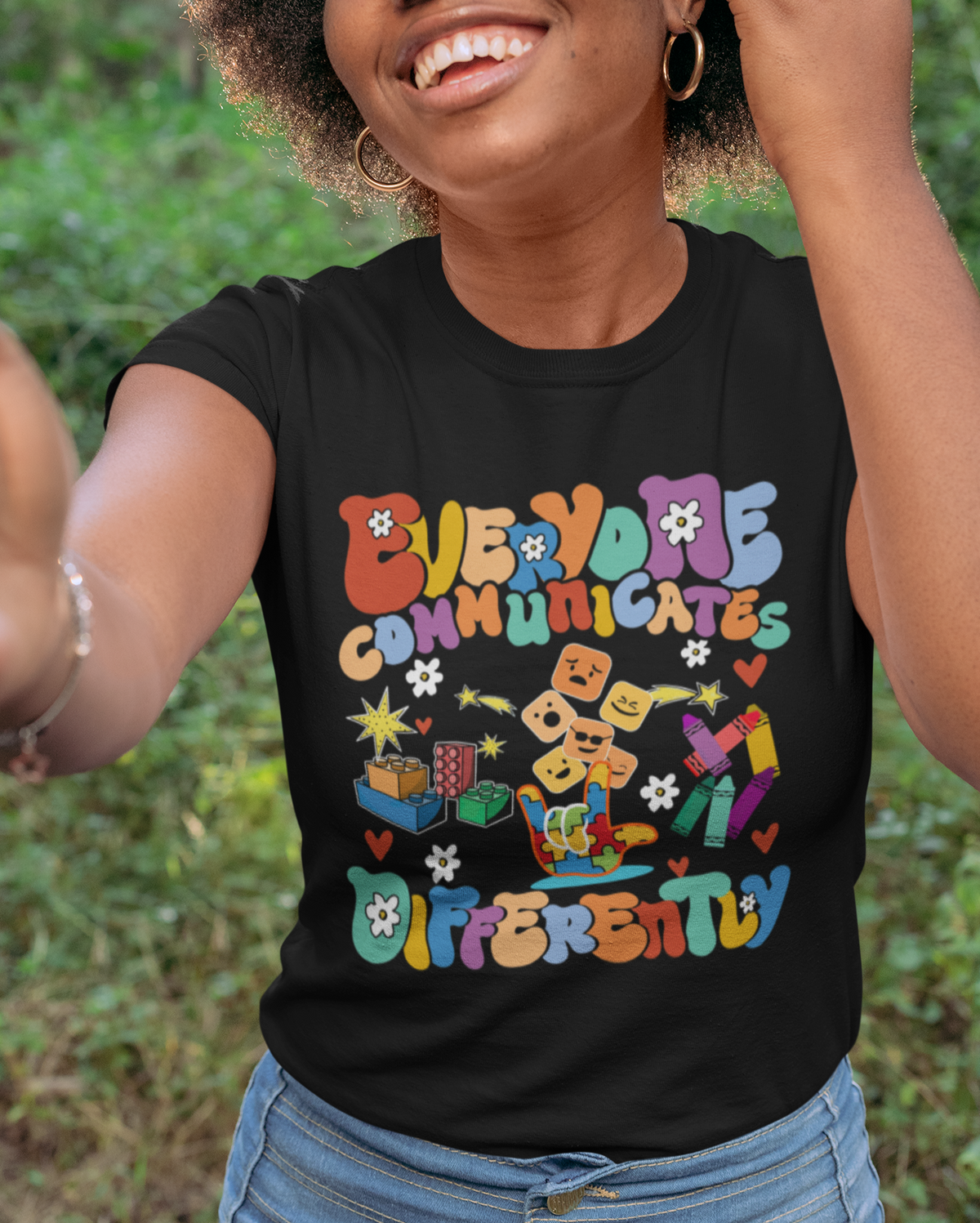 Everyone Communicates Differently Special Education Autism T Shirt - Wonder Print Shop
