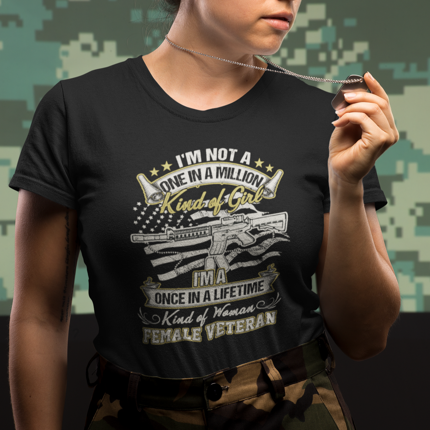 Proud Women I'm A Once In A Lifetime Kind Of Woman Female Veteran T-Shirt, Women Veteran Shirt, Women Military Shirt, Patriotic Shirt T Shirt TS02