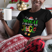 Single And Ready To Jingle Funny Christmas Ball T Shirt - Wonder Print Shop