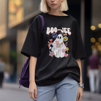 Ghost Halloween Costume T Shirt Spooky Season Hippie Boujee Boo-Jee - Wonder Print Shop