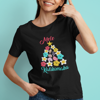 Tropical Island Hawaii Flowers Christmas Tree Mele Kalikimaka T Shirt - Wonder Print Shop