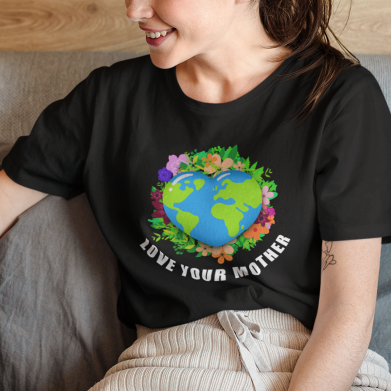 Earth Day T Shirt Love Your Mother Go Planet Go Green Earth Day Earth Heart - Wonder Print Shop