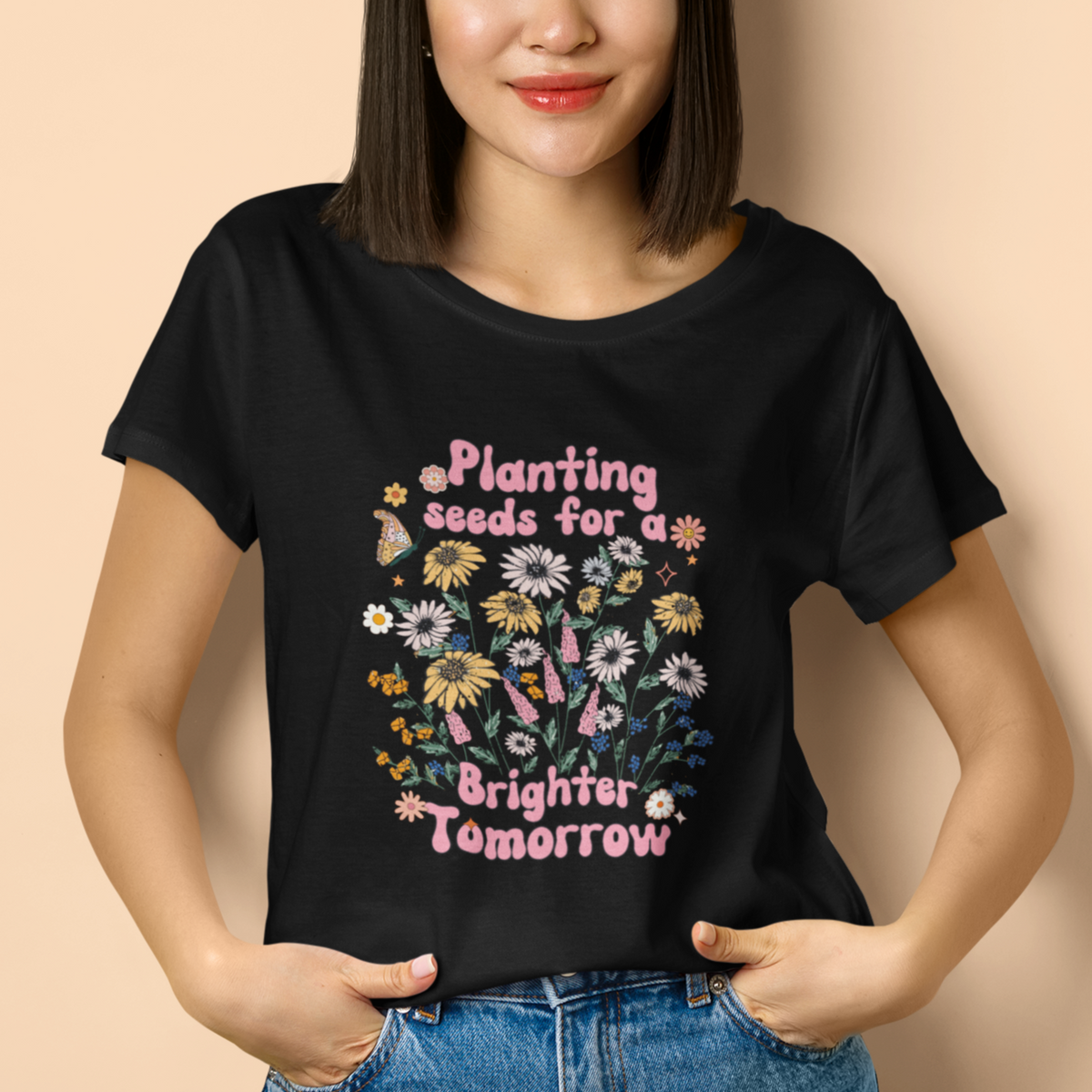 Mental Health Matters T Shirt Cottagecore Planting Seeds For A Brighter Tomorrow Inspirational Quotes Spiritual Positive Vibe Boho Botanical Garden Aesthetic - Wonder Print Shop