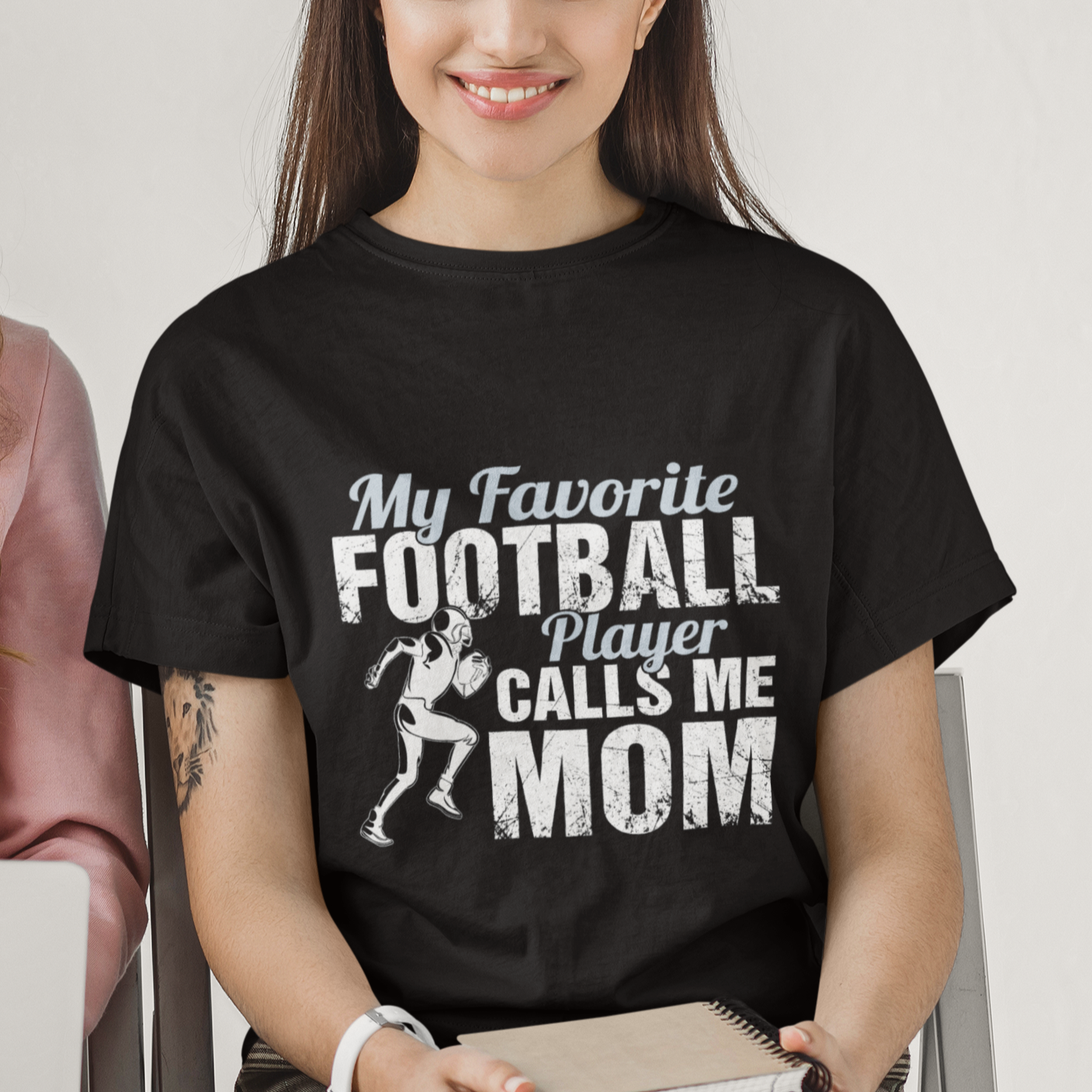 Football Mom T Shirt For Women My Favorite Football Player Calls Me Mom - Wonder Print Shop