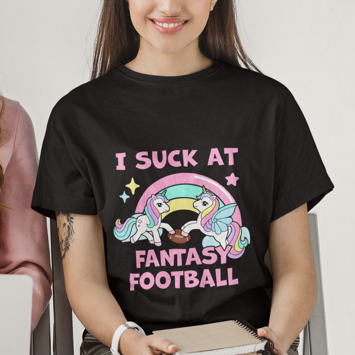 Fantasy Football T Shirt Unicorn Rainbow Funny Loser I Suck At - Wonder Print Shop