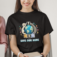 Earth Day T Shirt Wildlife Save Our Home Animals Raise Environmental Awareness - Wonder Print Shop