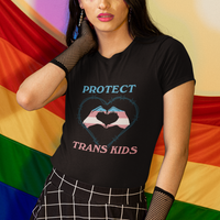 Protect Trans Kids T Shirt LGBT Support Protect Trans Kid LGBT Pride Flag Heart Sign - Wonder Print Shop