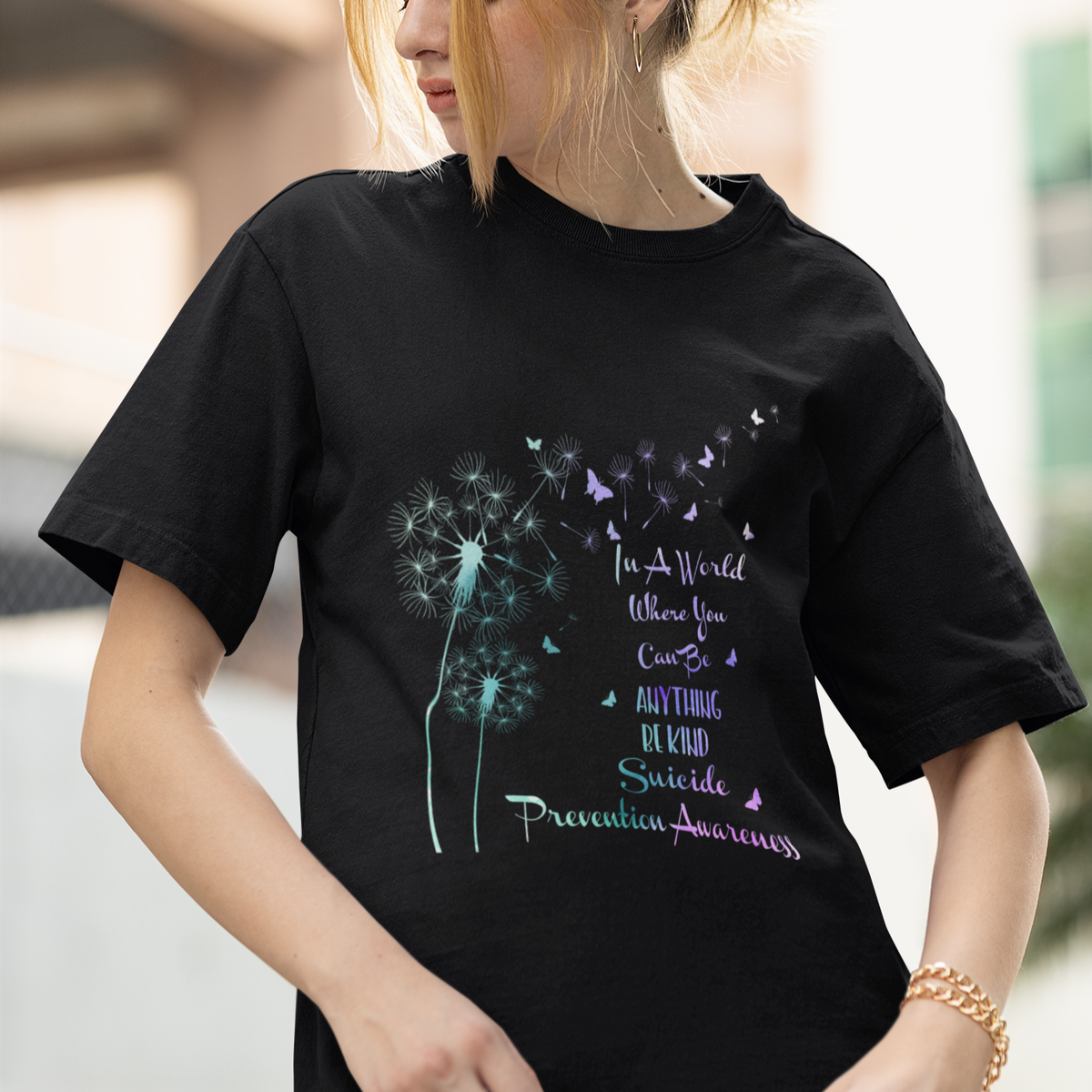 Suicide Prevention Awareness T Shirt Suicide Prevention Awareness Support Dandelions Be Kind - Wonder Print Shop