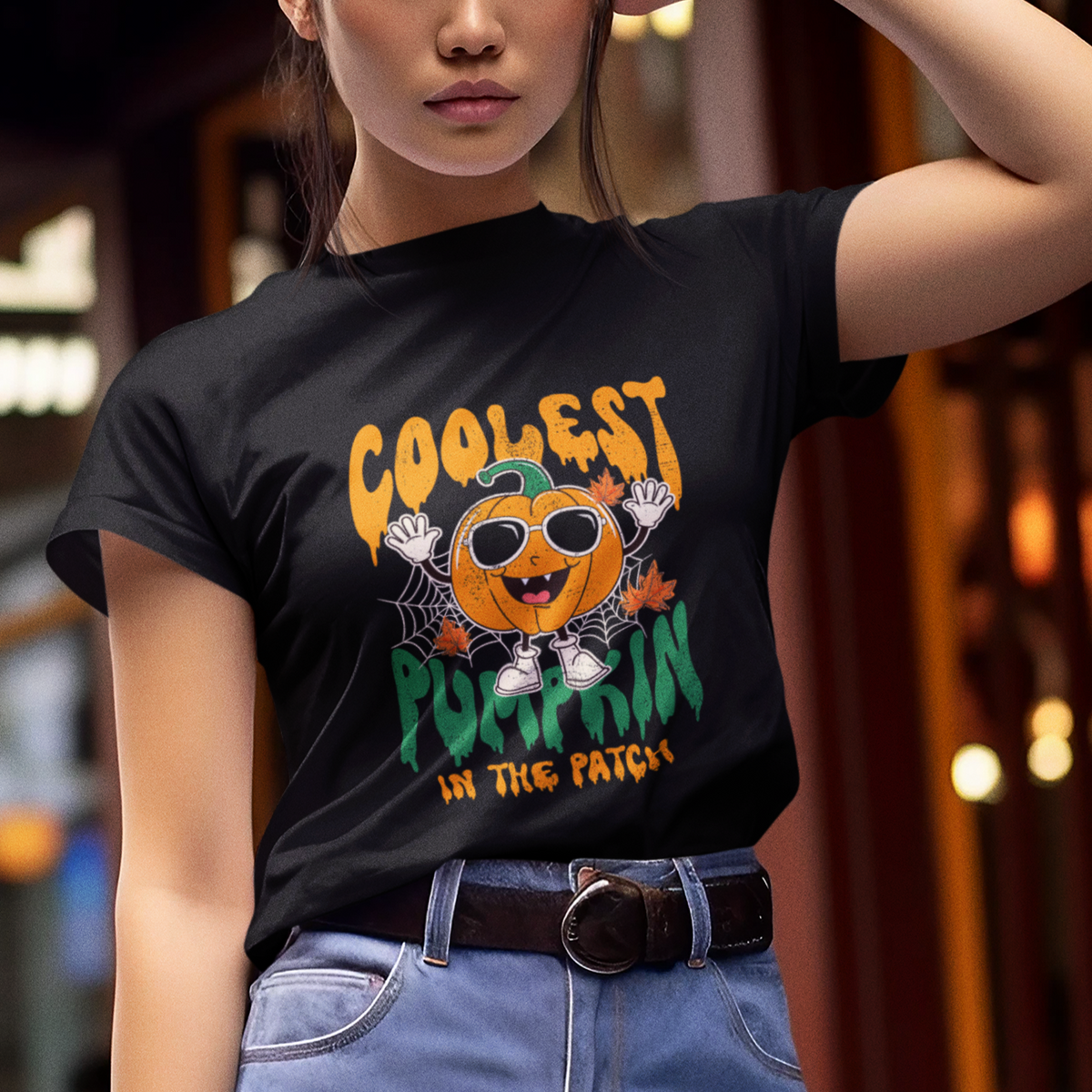 Fall Pumpkin T Shirt Coolest Pumpkin In The Patch Autumn Halloween Spooky Season - Wonder Print Shop