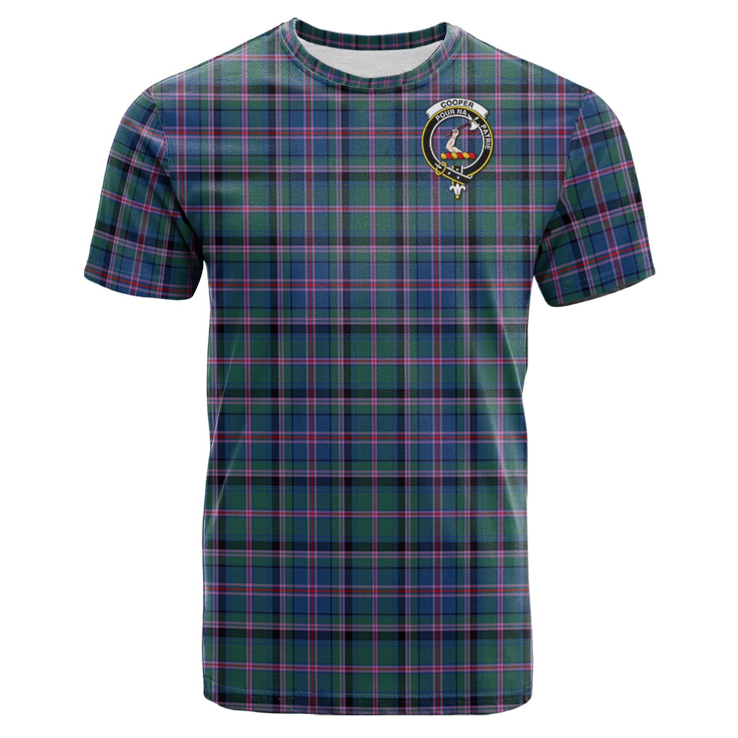 Cooper Clan Crest Tartan T shirt K23