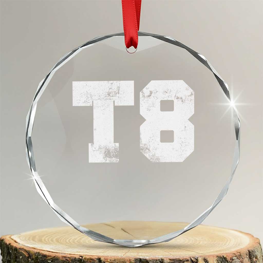 T8 Jersey Crystal Glass Ornament Concert Inspired Outfit Varsity Sports - Wonder Print Shop