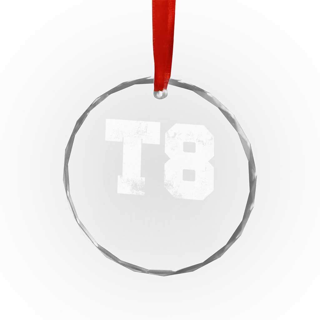 T8 Jersey Crystal Glass Ornament Concert Inspired Outfit Varsity Sports - Wonder Print Shop