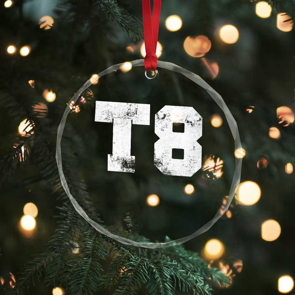 T8 Jersey Crystal Glass Ornament Concert Inspired Outfit Varsity Sports - Wonder Print Shop