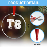 T8 Jersey Crystal Glass Ornament Concert Inspired Outfit Varsity Sports - Wonder Print Shop